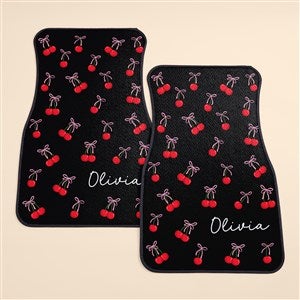 Bows  Cherries Personalized Front Car Mat Set - 53652