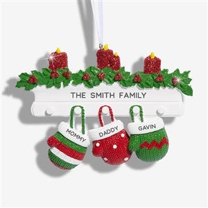 Cozy Mittens Family Personalized Ornament - 3 Name - 53784-3