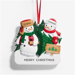 Christmas Tree Farm Snowman Ornament - Two Names - 53819-2