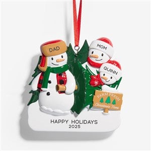 Christmas Tree Farm Snowman Ornament - Three Names - 53819-3