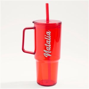Clearly Made For You Personalized 40oz Acrylic Tumbler - Red - 54009-R