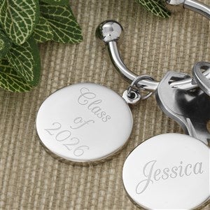 Graduation Personalized Silver-Plated Keyring - 5407
