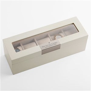 Timeless Words Personalized White Wooden Watch Box - White - 54128