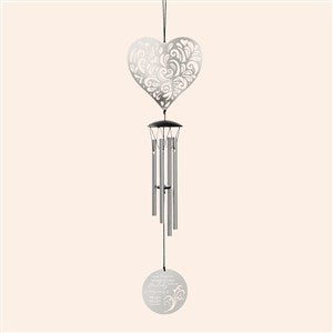 Melody Lives On Personalized Memorial Flourish Heart Wind Chime - 54132