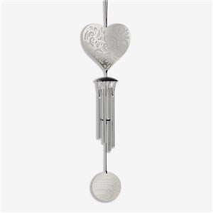 Love For Mom Personalized Flourish Heart Wind Chime - 54134
