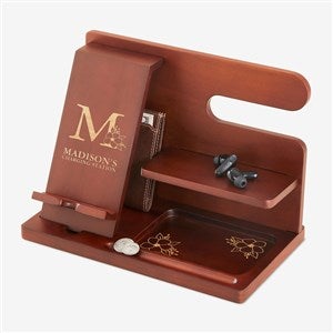 Personalized Wood Docking Station For Her - 54143