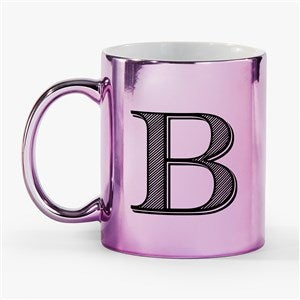 Noir Initial Personalized 11oz Metallic Mug-Purple - 54201-P