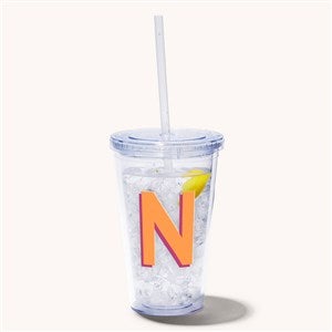 Shadow Initial Personalized 17 oz. Acrylic Insulated Tumbler - 54207