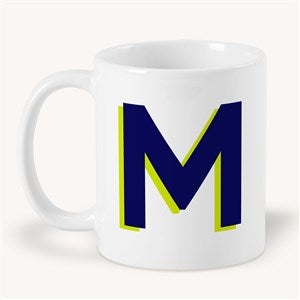 Shadow Initial Personalized Coffee Mug 11 oz.- White - 54208-S