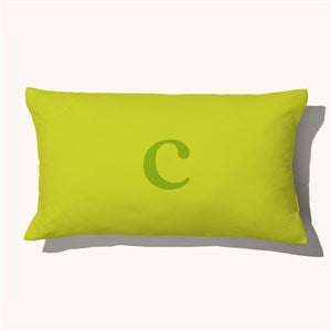Typewriter Initial Personalized Lumbar Velvet Throw Pillow - 54212-LBV