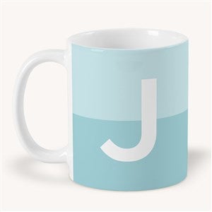 Color Block Initial Personalized Coffee Mug 11 oz.- White - 54219-S