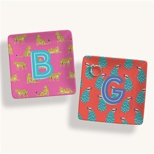 Animal Print Initial Personalized Ring Dish - 54240