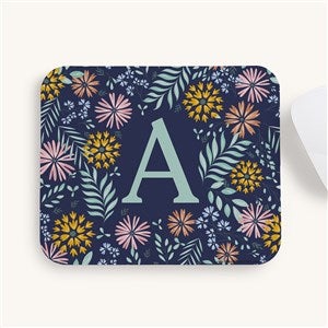 Flowery Initial Personalized Mouse Pad - 54248