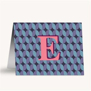 Geometric Monogram Personalized Note Cards - 54251