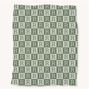Initial Block Personalized 50x60 Plush Fleece Blanket - 54260