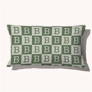 Initial Block Personalized Lumbar Throw Pillow - 54262-LB