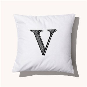 Noir Initial Personalized 14 Throw Pillow - 54286-S