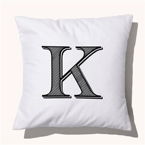 Noir Initial Personalized 18 Throw Pillow - 54286-L