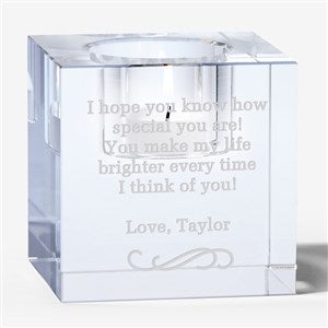 Engraved Message Ice Cube Votive - 54299
