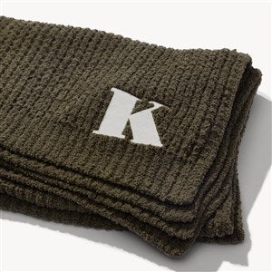 Initial Saranoni Waffle Knit Throw - Thyme - 54316