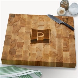 Initial Personalized 16x18 Butcher Block Cutting Board - 54319-N