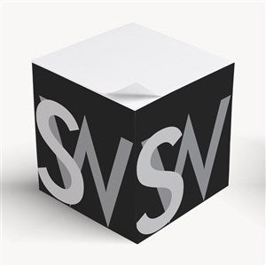 Monogram Personalized Paper Note Cube - 54359