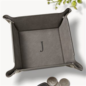 Initial Personalized Vegan Leather Valet Tray - 54367