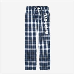 Write Your Own Personalized Mens Flannel Pants Navy and White - 54509
