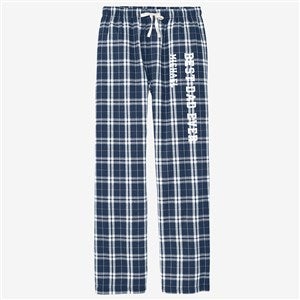 Dad Personalized Mens Navy  White Flannel Pants - 54511