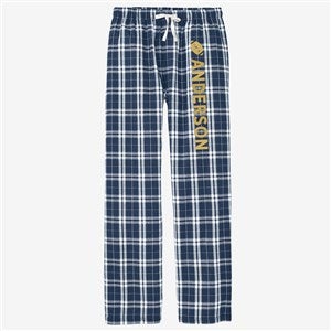 Sports Icon Personalized Mens Flannel Pants Navy and White - 54512