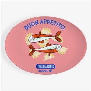 Coastal Chic Personalized Polymer Oval Platter - 54548