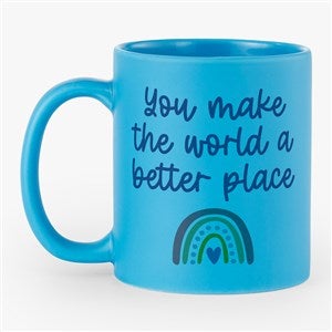 The World Is A Better Place Personalized 11oz Coffee Mug-Blue - 54558-B