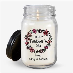 Personalized Floral Wreath Mason Jar Candle by Jessie James Decker - 54577