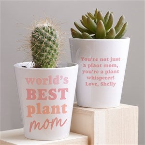Personalized Best Plant Mom Mini Flower Pot by Jessie James Decker - 54580