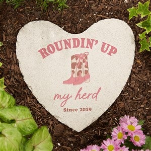 Personalized Large Western Heart Garden Stone for Mom by Jessie James Decker - 54594-L