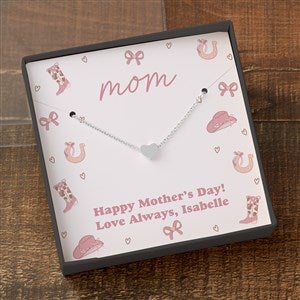 Silver Heart Necklace in Printed Western Card Box by Jessie James Decker  - 54596-SH