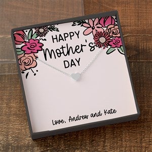 Silver Heart Necklace in Printed Floral Card Box for Mom by Jessie James Decker - 54597-SH