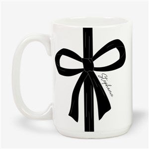 Black Bow Personalized Coffee Mug - Large - 54637-L