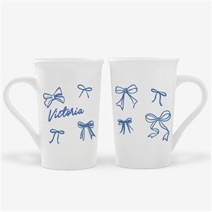 Bow Personalized 16oz Ceramic Latte Mug - 54639-16oz