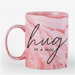 Hug in a Mug Personalized 11oz Marble Ceramic Mug-Pink - 54646-P