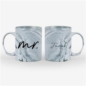 Mr. Personalized 11oz Marble Ceramic Mug - Gray - 54647-G