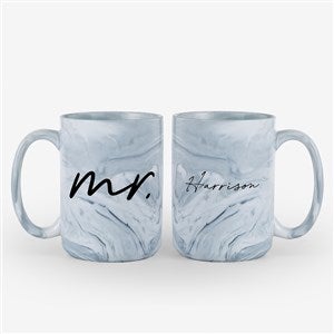 Mr. Personalized 15oz Marble Ceramic Mug - Gray - 54647-LG