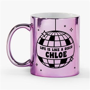 Disco Ball Personalized  11oz Metallic Mug-Purple - 54649-P
