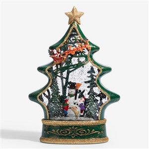 Snowmans Joy Christmas Tree Shimmer Water Lantern - 54653