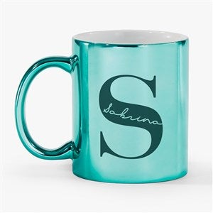 Initial  Name Personalized Metallic Mug - Green - 54674-G