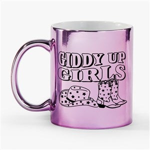 Western Wedding Personalized  11oz Metallic Mug-Purple - 54675-P