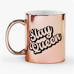 Retro Phrase Personalized  11oz Metallic Mug-Rose - 54676-R
