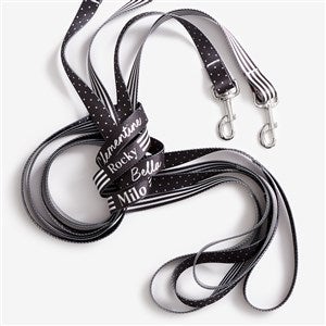 Black  White Personalized Dog Leashes - 54694