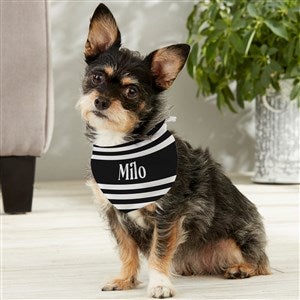 Black  White Personalized Dog Bandana- Small - 54697-S