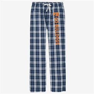 Sports Number Personalized Navy and White Flannel Pants - 54755
